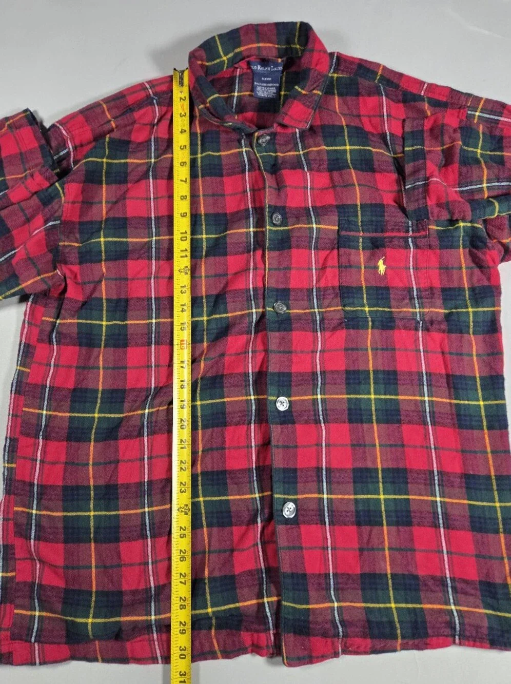 Polo by Ralph Lauren Red and Green Plaid Pajamas XL